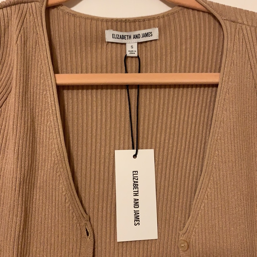 Elizabeth and James camel rubbed cardigan - Picture 3 of 5